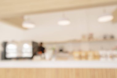 Arka plan için kafeterya veya kafeterya iç mekan bulanıklığı