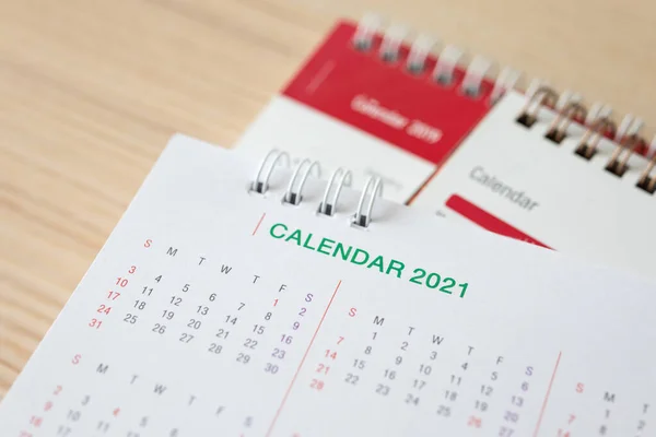 Calendario Página 2021 Primer Plano Planificación Negocios Cita Reunión Concepto —  Fotos de Stock