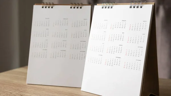 Kalender Sida Närbild Tabell Bakgrund Affärsplanering Möte Koncept — Stockfoto