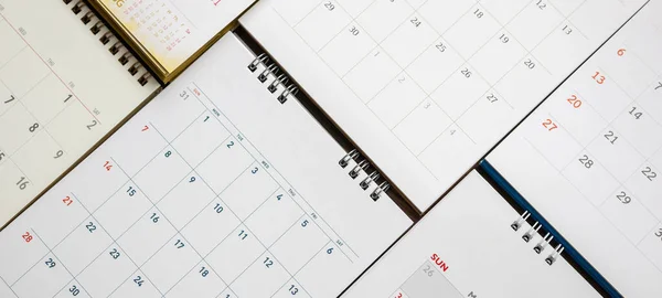 Kalender Sida Bakgrund Affärsplanering Möte Koncept — Stockfoto