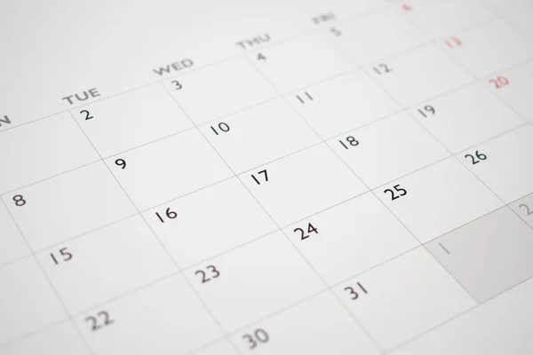 Kalendář Strana Datum Pozadí Obchodní Plánování Schůzka Koncepce — Stock fotografie
