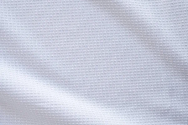 White Sports Clothing Fabric Football Shirt Jersey Texture Abstract Background — Stock Photo, Image