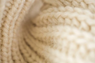 Kapalı bej örgü yün kumaş arka plan