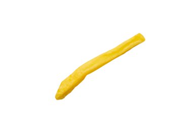 Beyaz arka planda izole edilmiş patates kızartması