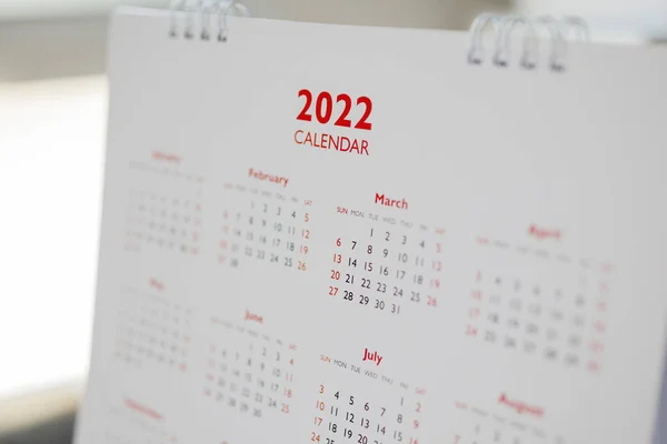 Закрити 2022 Календарні Дати Місяць Фонове Планування Бізнес Планування Концепція — стокове фото