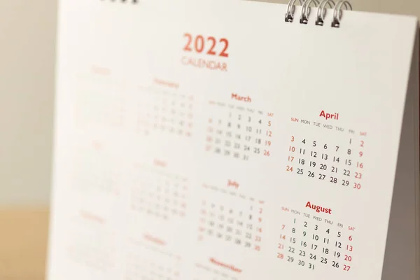 Zárás 2022 Naptári Oldal Dátumok Hónap Háttér Üzleti Tervezés Találkozó — Stock Fotó