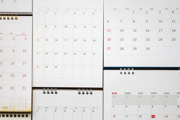 Kalender Sida Bakgrund Affärsplanering Möte Koncept — Stockfoto