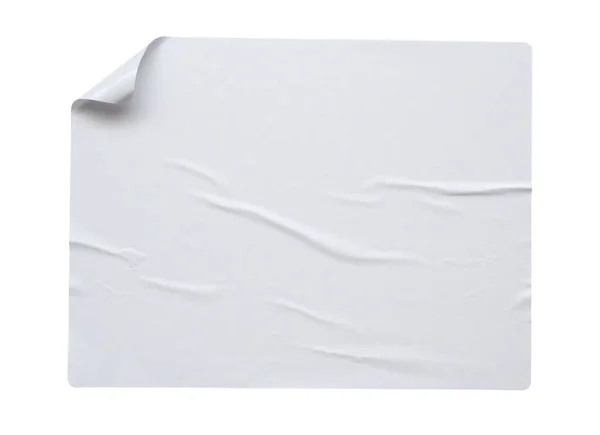 Puste Etykiety Papierowe Tekstury Etykiety Izolowane Białym Tle — Zdjęcie stockowe