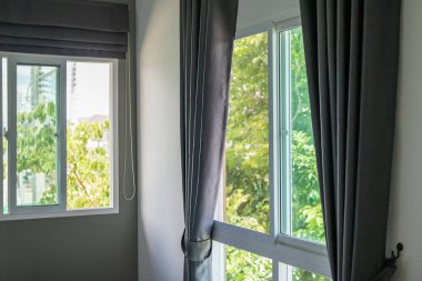 Yatak odasındaki perde iç dekorasyonu