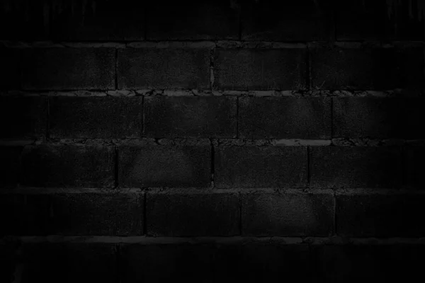 Vintage Black Brick Wall Texture Background — Stock Photo, Image