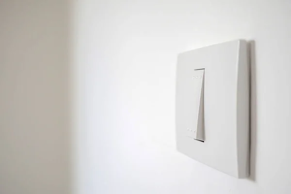 White Lighting Switch Concrete Wall — Stock Photo, Image