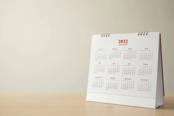 Fechar 2022 Datas Página Calendário Conceito Reunião Planejamento Negócios Base — Fotografia de Stock