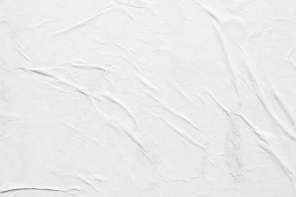 beyaz buruşmuş ve buruşmuş kağıt poster dokusu arkaplanı