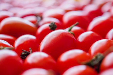 Olgunlaşmış kırmızı organik domates arka planı