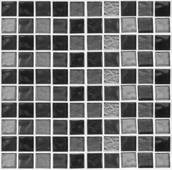 Abstract black and white glass mosaic tile texture background