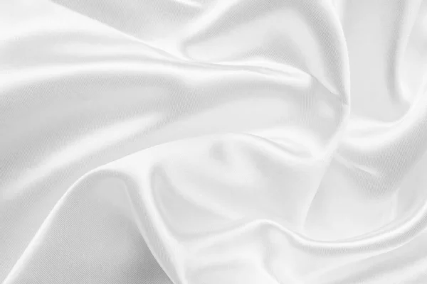 Tecido Branco Abstrato Com Fundo Textura Onda Suave — Fotografia de Stock