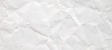 Abstract white crumpled and creased recycle paper texture background