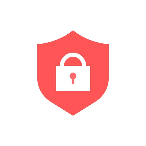 Schild Lock Icon Witte Achtergrond Vector — Stockvector