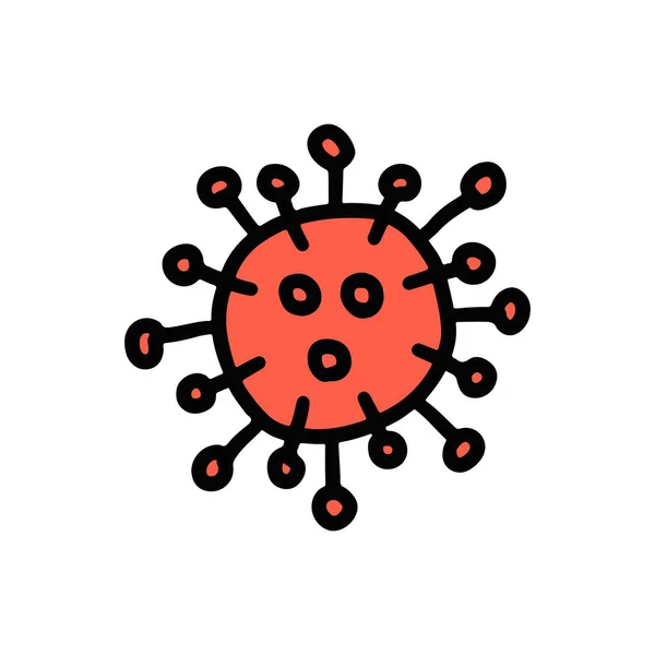 Doodle Dibujos Animados Virus Vector Ilustración — Vector de stock