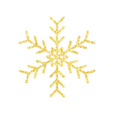 Noel ağacı süslemesi, Vektör, İllüstrasyon için beyaz zemin üzerinde altın parıltısı dokusu.