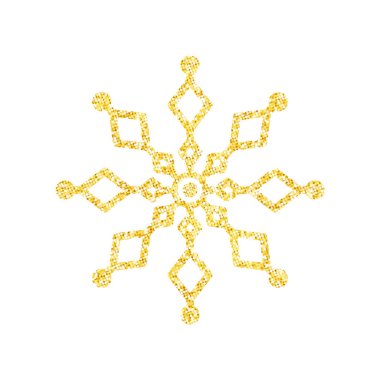 Noel ağacı süslemesi, Vektör, İllüstrasyon için beyaz zemin üzerinde altın parıltısı dokusu.