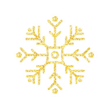 Noel ağacı süslemesi, Vektör, İllüstrasyon için beyaz zemin üzerinde altın parıltısı dokusu.