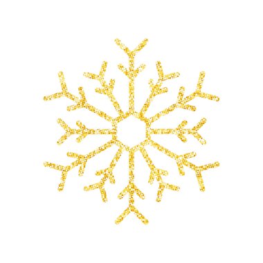 Noel ağacı süslemesi, Vektör, İllüstrasyon için beyaz zemin üzerinde altın parıltısı dokusu.