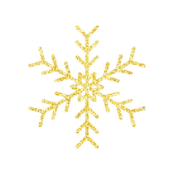 Ouro Brilho Textura Floco Neve Fundo Branco Para Decoração Árvore — Vetor de Stock