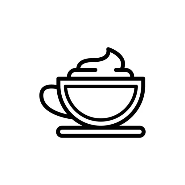 Icono Vectorial Café Moca Capuchino — Vector de stock