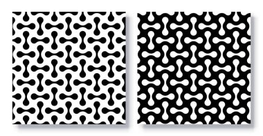 Kusursuz Modern Retro Desenler, Vektör.