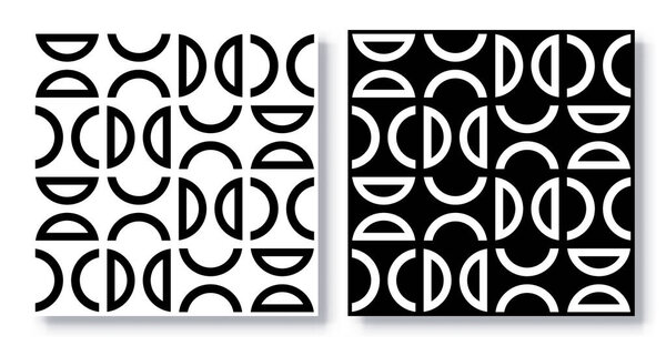 Set of Seamless Modern Geometric Patterns Vector.