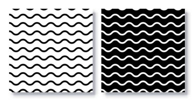 Kusursuz Dalgalı Çizgi Örnekleri, Vektör.