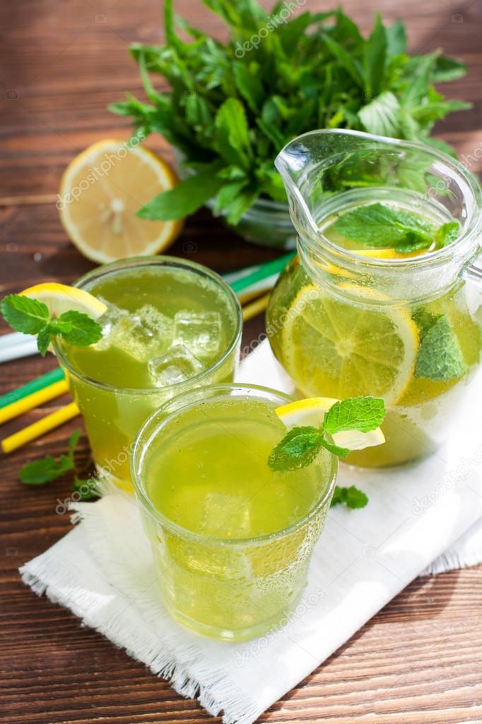Homemade mint lemonade Stock Photo by ©filirochka 113537482