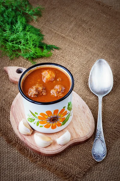 Sopa de tomate casera — Foto de Stock