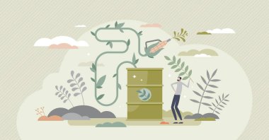 Mısır biyoyakıt üretimi sürdürülebilir doğal yakıt küçük insan konsepti olarak