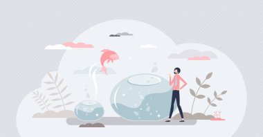 Büyüme ve hedef olarak azim ve arzu küçük bir insana ulaşır.