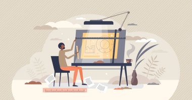 Ev mühendisliği konsepti için mimari proje taslağı çizimi