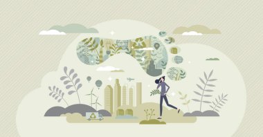 Karbon ayak izi etkisi ve karbondioksit emisyon problemi küçük insan kavramını azaltır