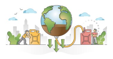 Doğal kaynaklar tükeniyor ve gezegen rezervleri tükenme konseptini koruyor