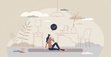 İç mimari stil ve tasarım olarak ev yenileme küçük insan konsepti