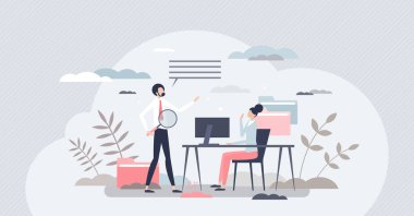 İş kariyeri olarak staj deneyimi küçük insan konseptini öğrenme pratiği