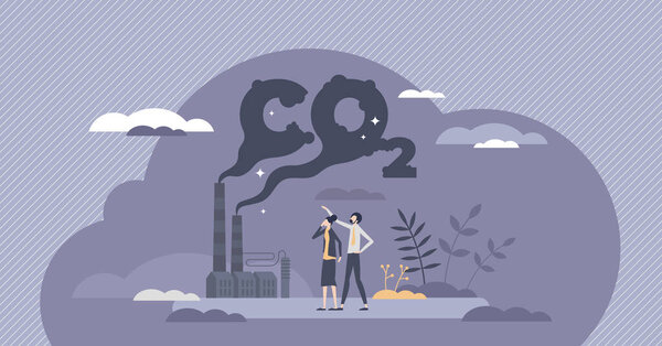 Выбросы CO2 как опасный углекислый газ загрязнение воздуха крошечной концепции человека