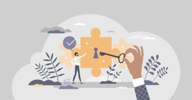 Potansiyel başarı ve gerçekleşmemiş güç ya da yetenek küçük insan konsepti