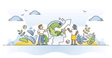 İş büyümesi ve fikir geliştirme yönetimi konsepti vizyonu