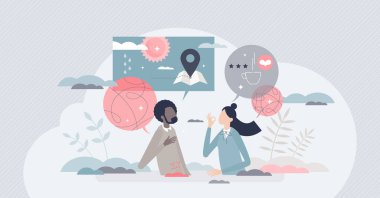 Hafif konularla ilgili gayri resmi bir konuşma. Küçük insan konsepti.