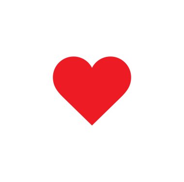 Kalp simgesinin vektör illüstrasyonu