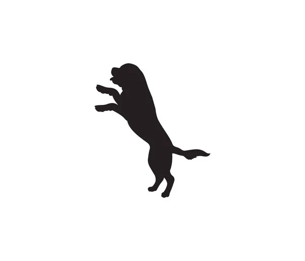 Vektorillustration Der Rottweiler Silhouette — Stockvektor