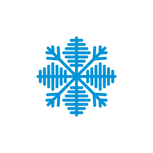 Ilustração Vetorial Floco Neve Azul — Vetor de Stock