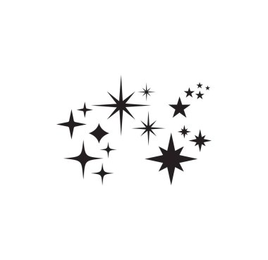 Silüet yıldız demetinin vektör illüstrasyonu