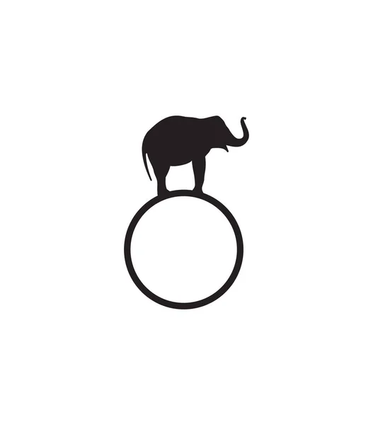 Illustration Vectorielle Monogramme Éléphant — Image vectorielle